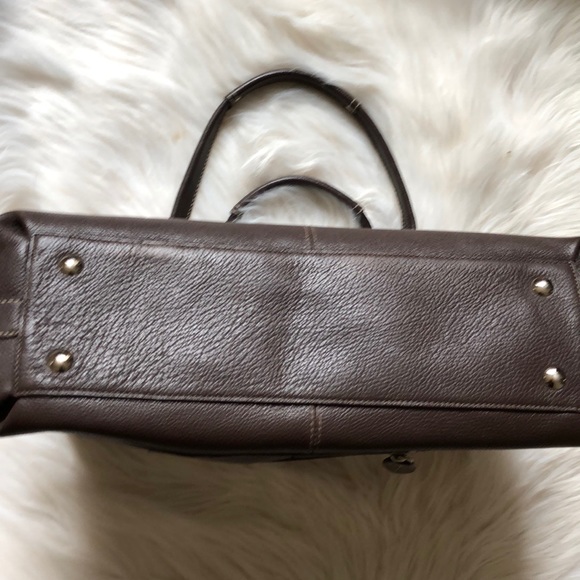 🎉 Coach Brown Pebble Leather Penelope Carryall - Picture 4 of 6